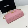 69304829f09edb6de4c4e03d Genuine Top Grain Calfskin CHANEL 25P Black Gold Brushed Logo Flat Box Bag