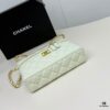 69304835f09edb6de4c4e046 Top Grain Calfskin CHANEL 25P Black and Gold Brushed Logo Flat Box Bag
