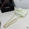 69304838f09edb6de4c4e049 Top Grain Calfskin CHANEL 25P Black and Gold Brushed Logo Flat Box Bag