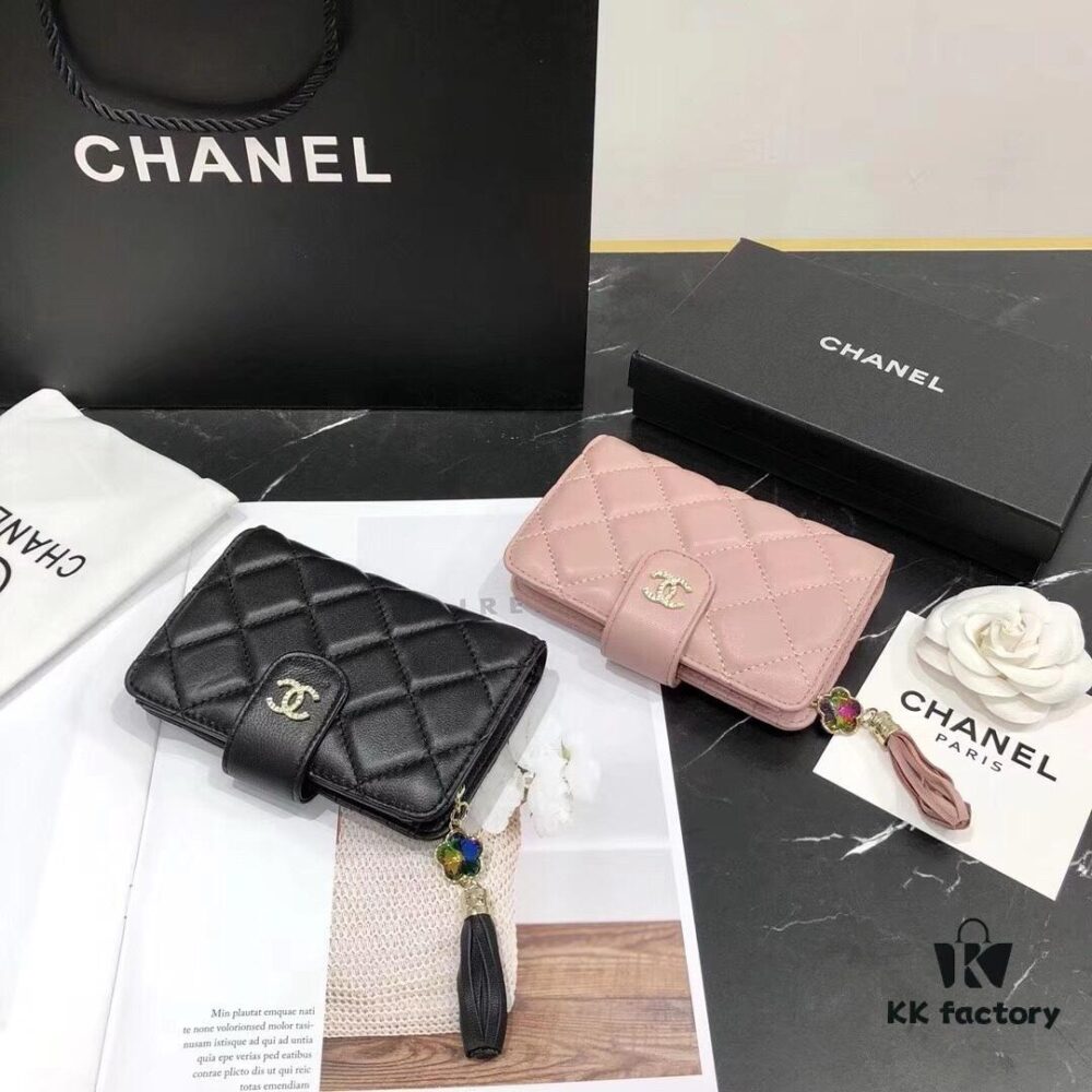 693048cdf09edb6de4c4e0dd Chanel 12001 Mini Wallet in Black and Pink – Crafted from Premium Lambskin