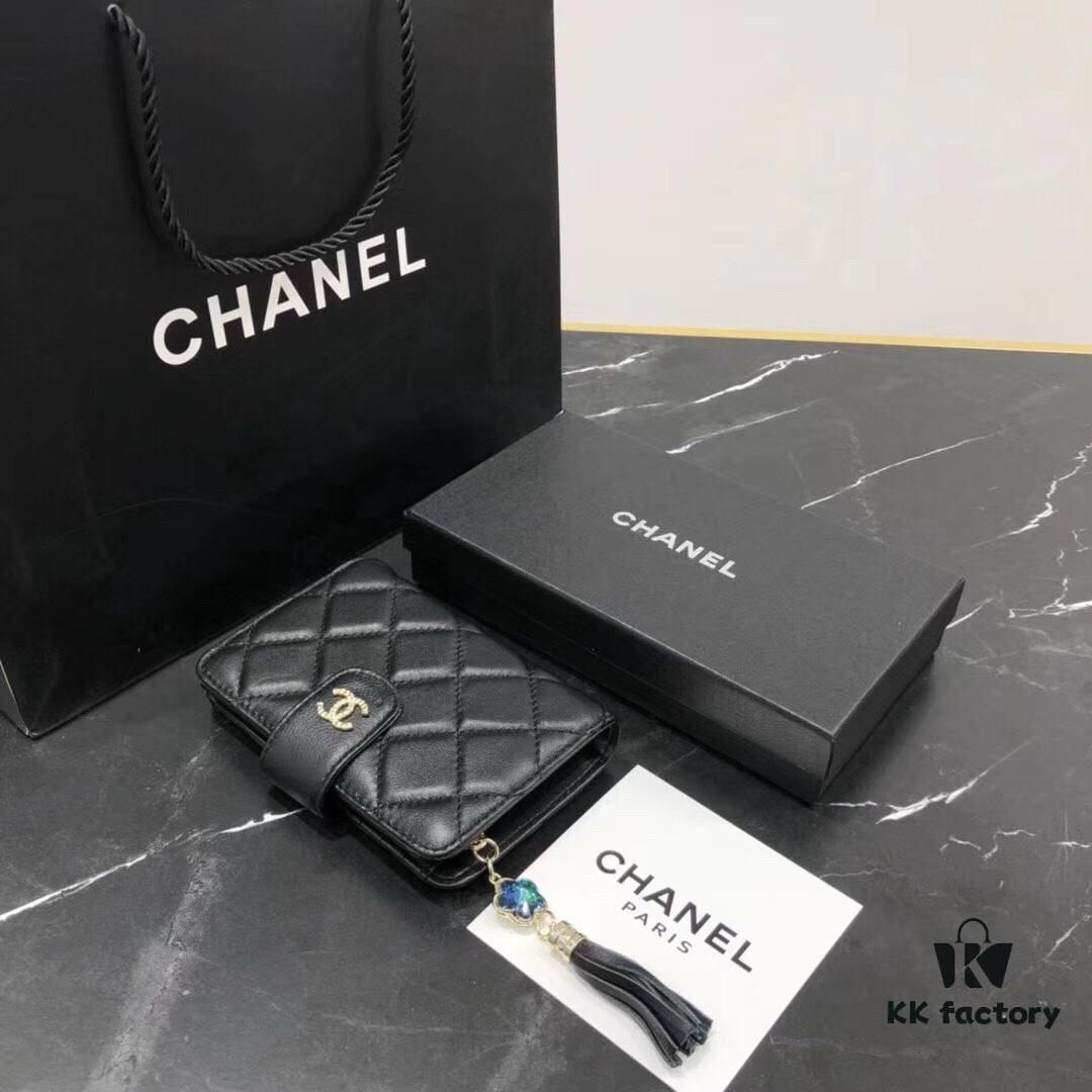 693048cef09edb6de4c4e0de Chanel 12001 Mini Wallet in Black and Pink – Crafted from Premium Lambskin
