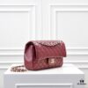 CHANEL Lambskin Classic Crossbody Bag with Original Hardware, Red Interior, Summer Style