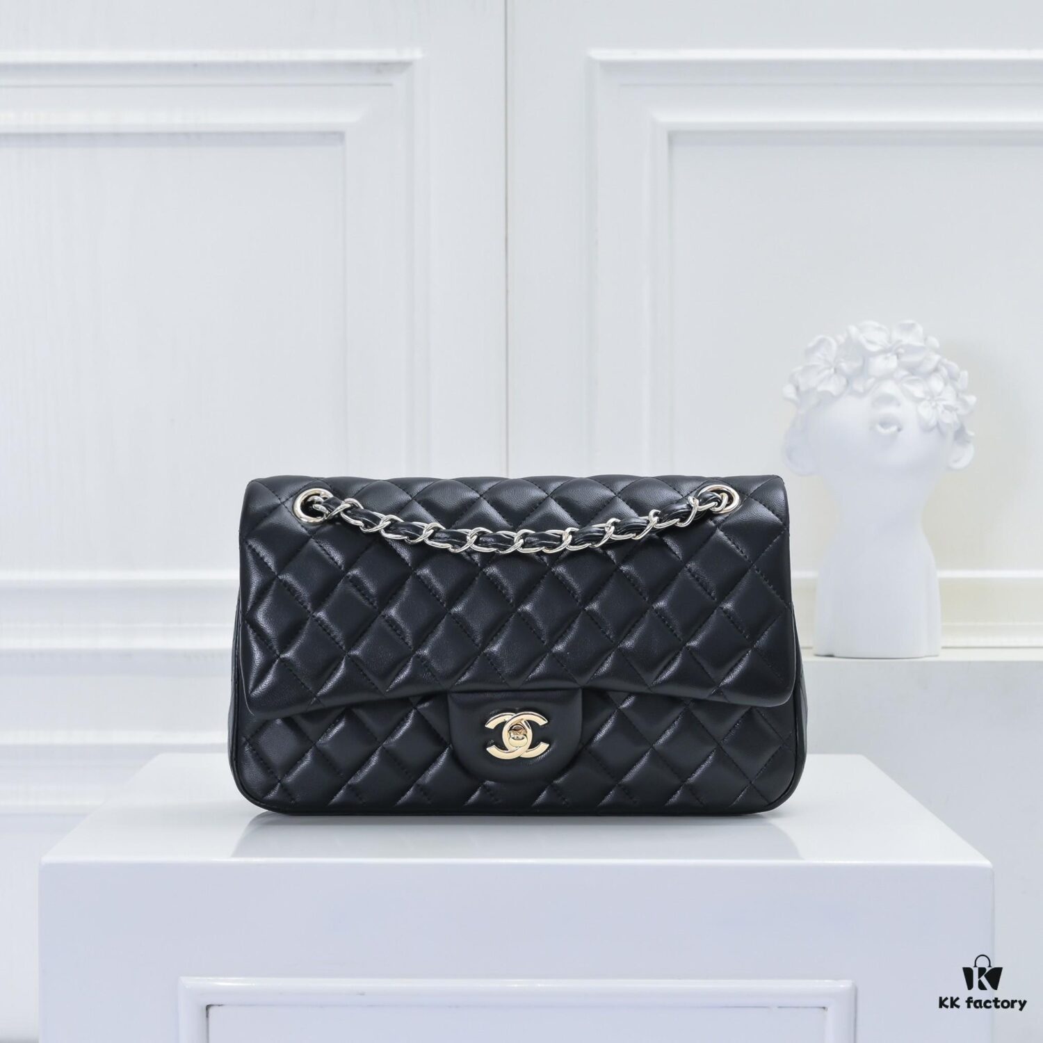 CHANEL Lambskin Classic Crossbody Bag in Red Interior - Summer Collection