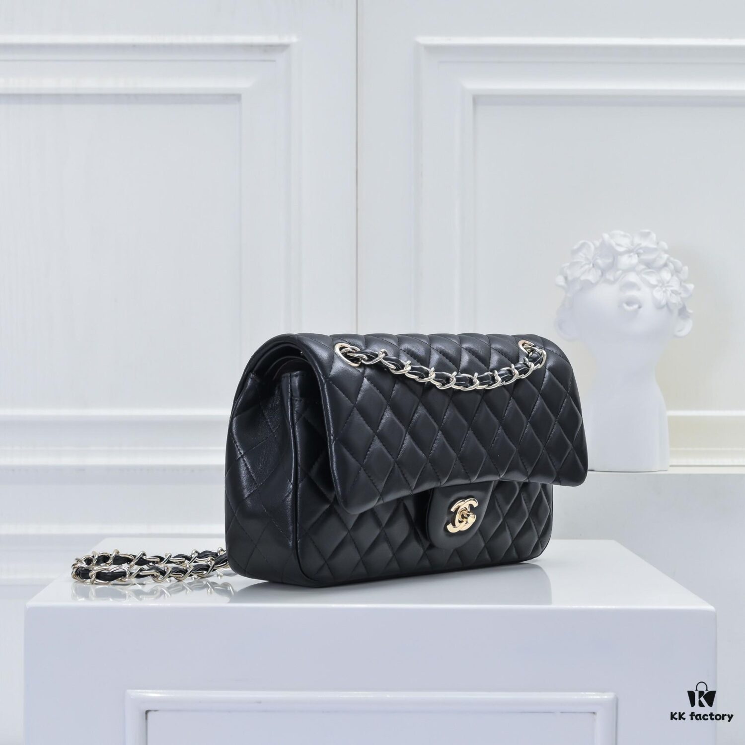CHANEL Lambskin Classic Crossbody Bag in Red Interior - Summer Collection