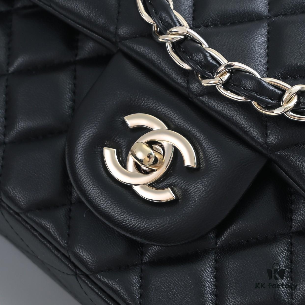 CHANEL Lambskin Classic Crossbody Bag in Red Interior - Summer Collection