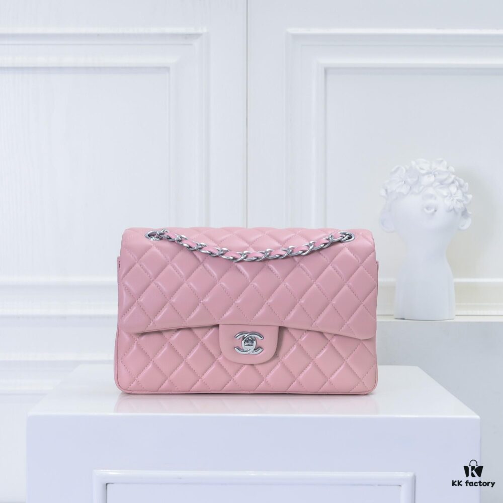69304939f09edb6de4c4e17d CHANEL Lambskin Classic Crossbody Bag with Red Lining, Summer Arrival, Original Hardware, Size: 25.5*16*6.5