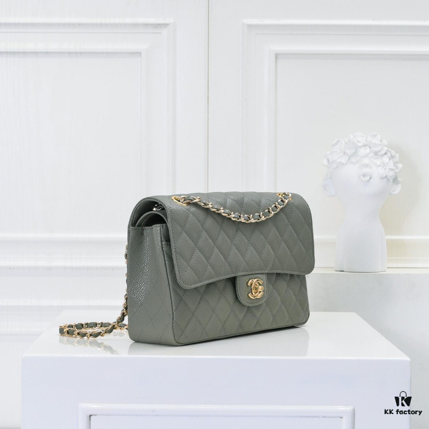 69304955f09edb6de4c4e19f Chanel 2.55 Classic Flap Bag in Top-Tier Caviar Quilted Calfskin with Genuine 24K Gold Hardware