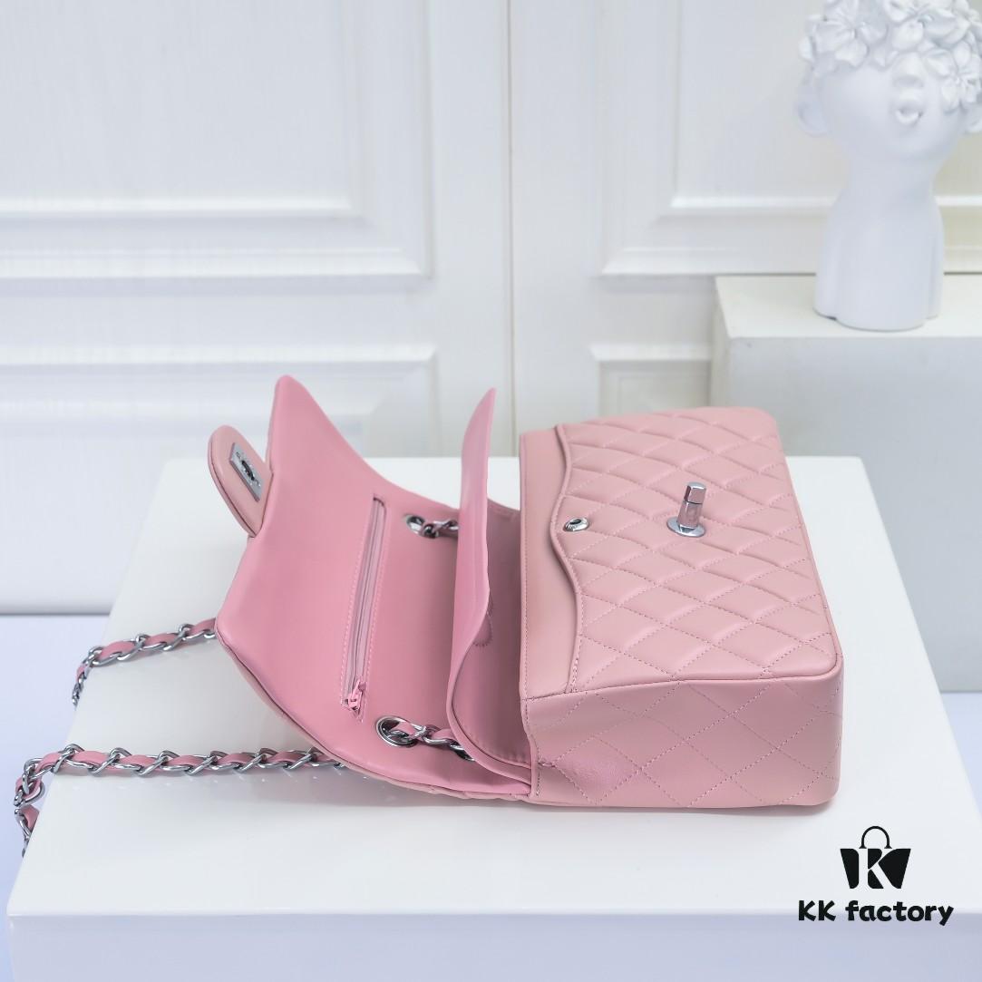 69304957f09edb6de4c4e1a2 CHANEL Lambskin Classic Crossbody Bag with Red Lining, Summer Arrival, Original Hardware, Size: 25.5*16*6.5