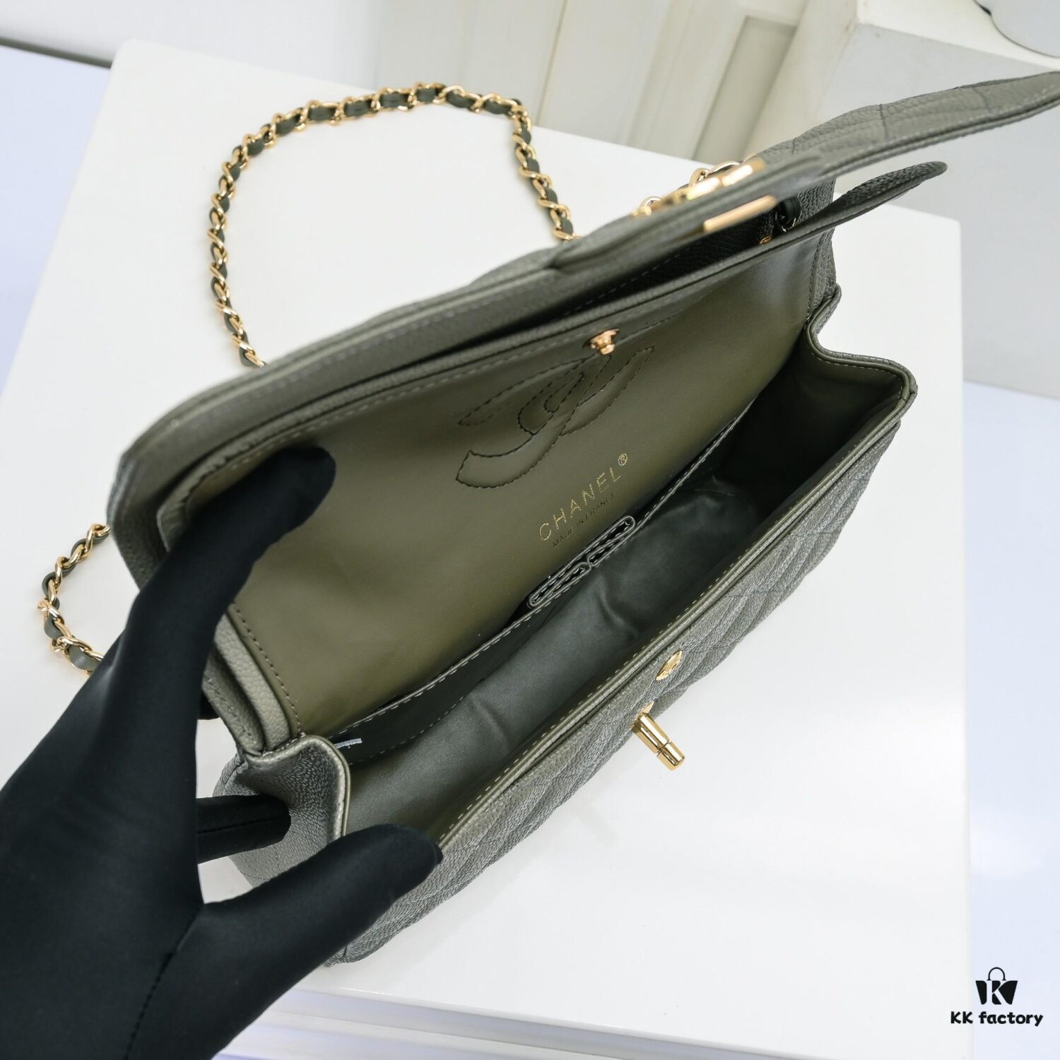 6930495af09edb6de4c4e1a6 Chanel 2.55 Classic Flap Bag in Top-Tier Caviar Quilted Calfskin with Genuine 24K Gold Hardware