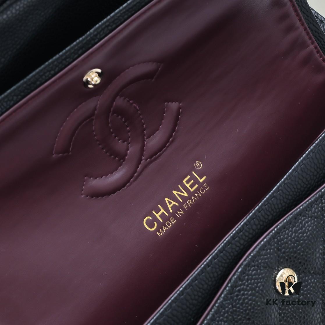 69304961f09edb6de4c4e1ad Chanel 2.55 Quilted Caviar Leather Shoulder Bag with Genuine Gold-Tone Hardware