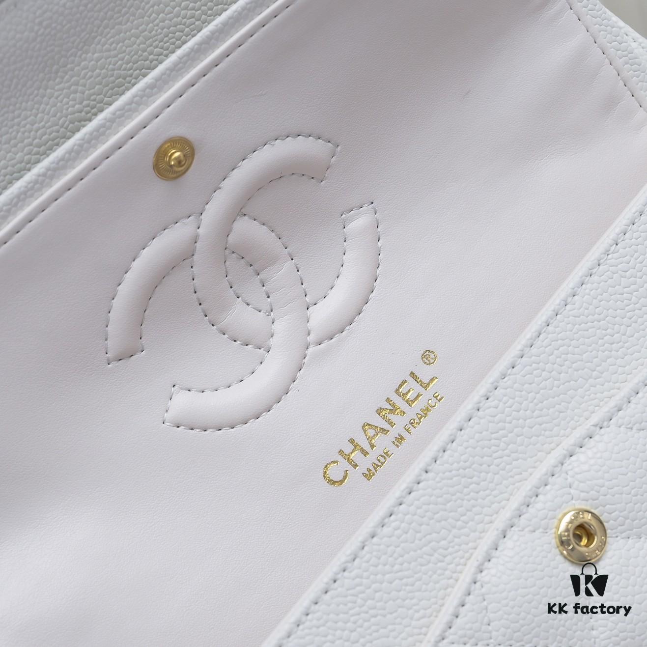 6930496af09edb6de4c4e1b6 Chanel 2.55 Quilted Caviar Leather Shoulder Bag with Genuine Gold-Tone Hardware