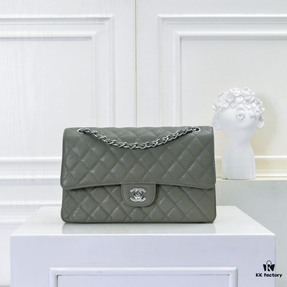 Chanel 2.55 Classic Flap Bag in Top-Tier Caviar Quilted Calfskin with Genuine Gold Hardware