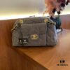 693049aff09edb6de4c4e216 Chanel Washed Denim Bowling Bag - Pre-loved Chic