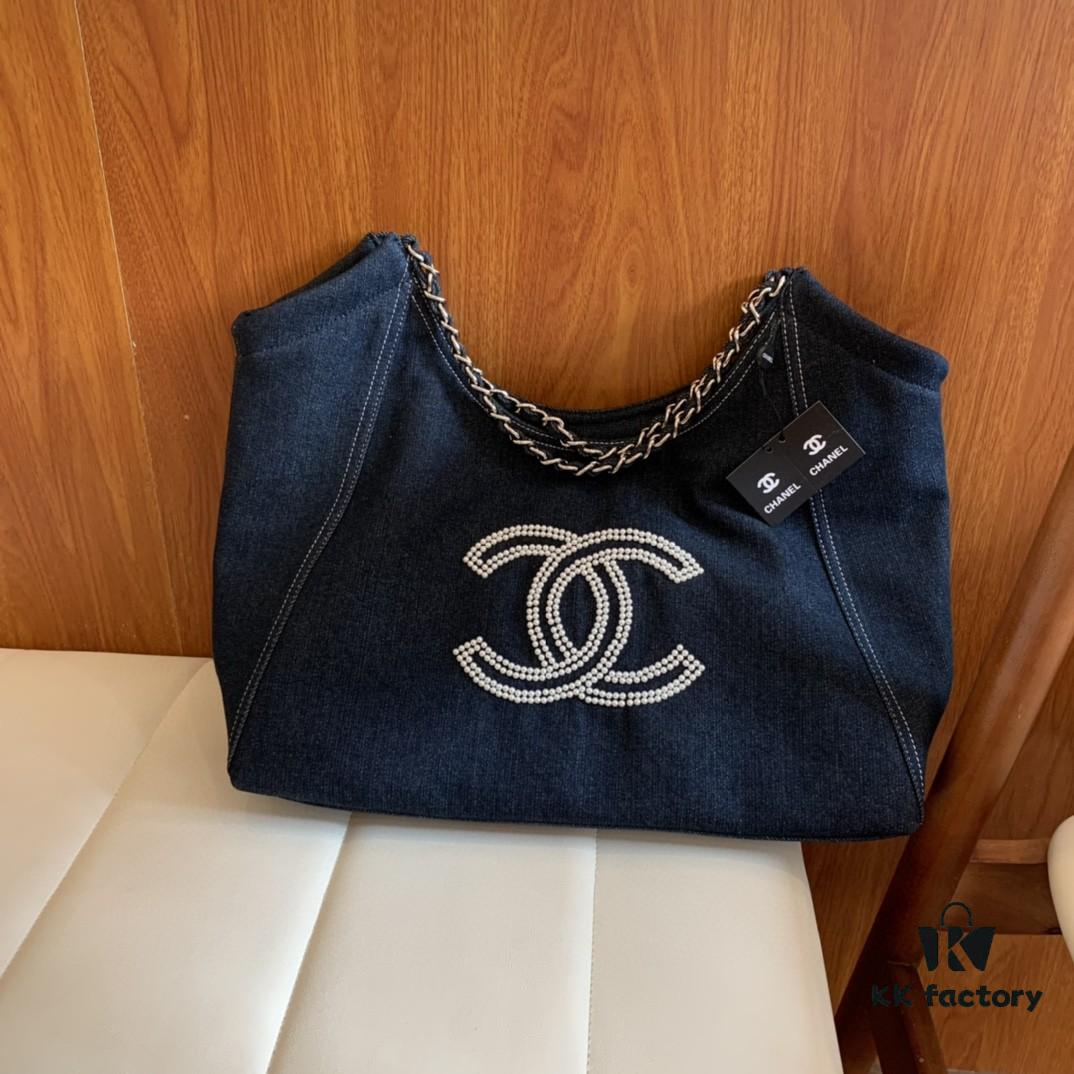 693049b6f09edb6de4c4e221 Mini Chanel Denim Underarm Tote Bag CHANEL 2024 New Trendy Fashion Popular Style