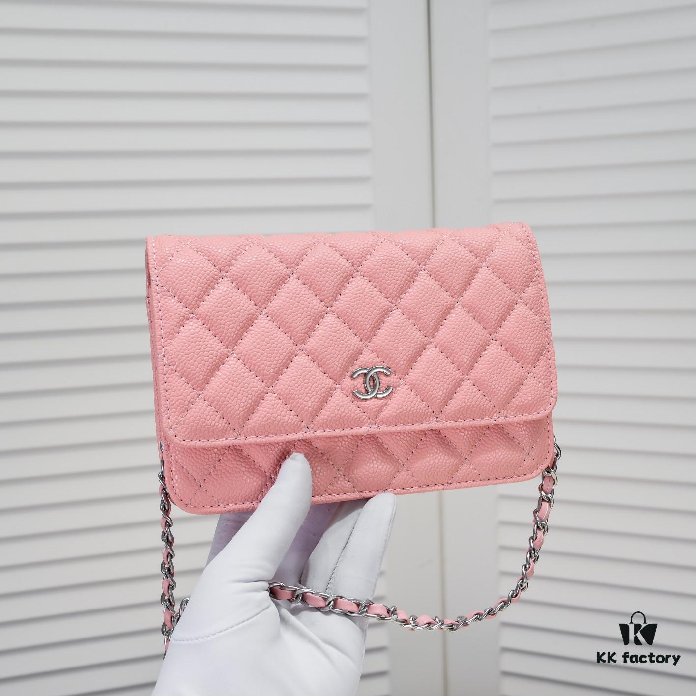 693049d2f09edb6de4c4e244 CHANEL WOC Classic Caviar 'Fortune Bag' with Original Hardware, Adjustable Chain Strap for Crossbody or Shoulder Wear