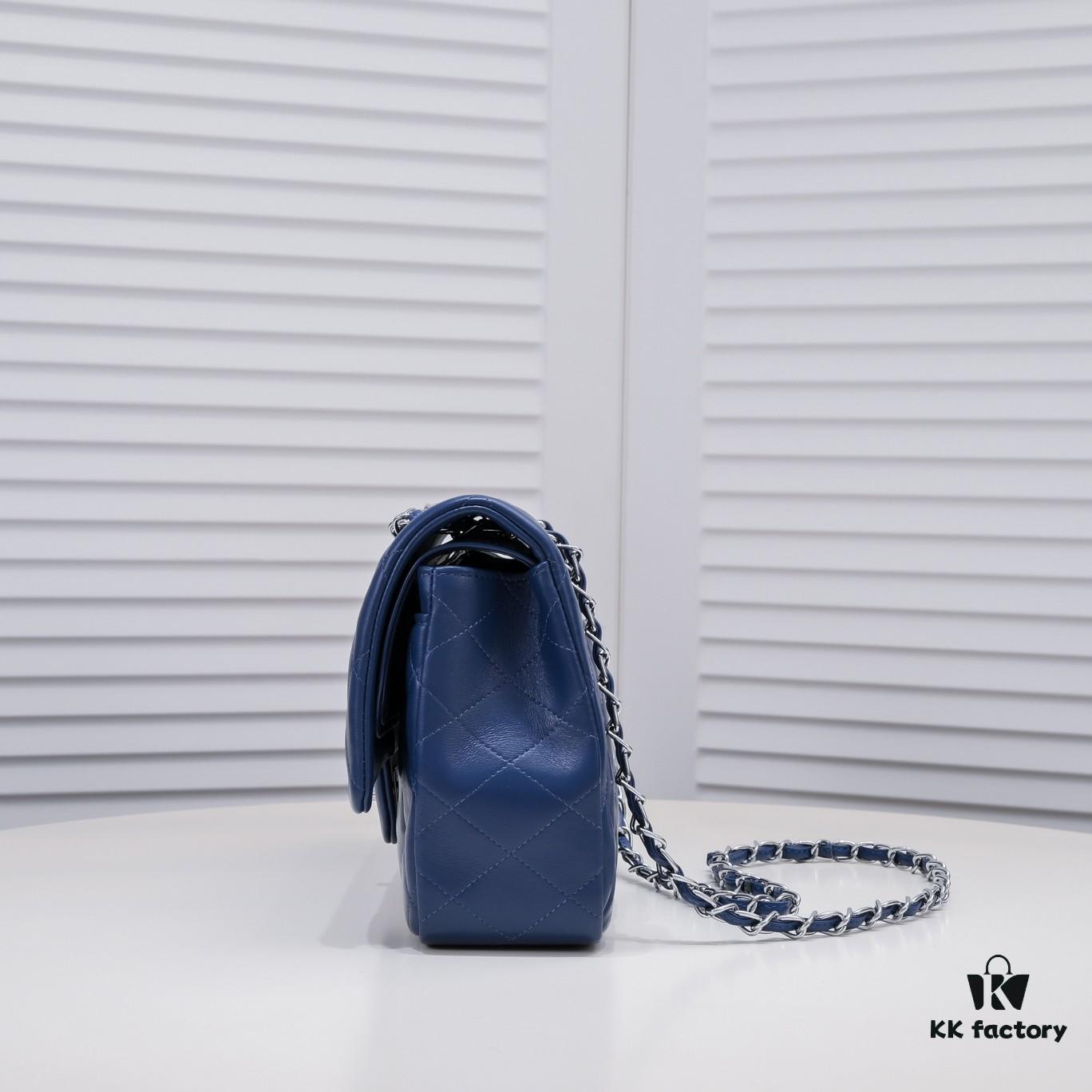 69304a2ff09edb6de4c4e2b9 Deep Blue Chanel Classic Century Style, Exquisitely Crafted with Imported Lambskin and Original Hardware, Quilted Diamond Pattern, Soft and Perfect Shape