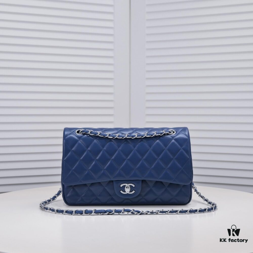 69304a30f09edb6de4c4e2bb Deep Blue Chanel Classic Century Style, Exquisitely Crafted with Imported Lambskin and Original Hardware, Quilted Diamond Pattern, Soft and Perfect Shape