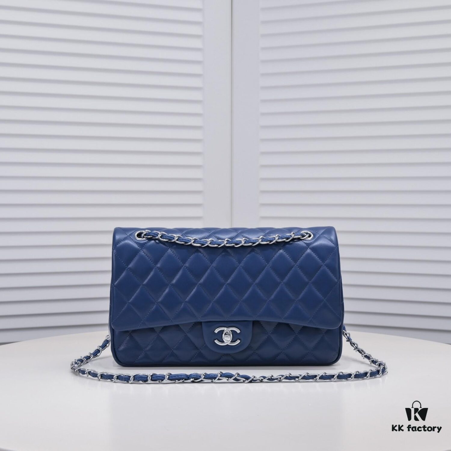 69304a30f09edb6de4c4e2bb Deep Blue Chanel Classic Century Style, Exquisitely Crafted with Imported Lambskin and Original Hardware, Quilted Diamond Pattern, Soft and Perfect Shape