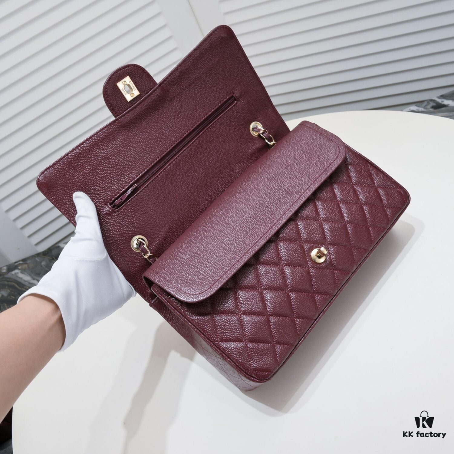 69304a3af09edb6de4c4e2c6 Burgundy Red Chanel Classic Century Bag, Exquisite Craftsmanship with Imported Caviar Calfskin and Authentic Hardware, Quilted Design, Soft Shape, Size: 30X18X8cm, Model No. 1113