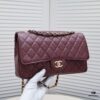 69304a3bf09edb6de4c4e2ca Burgundy Red Chanel Classic Century Bag, Exquisite Craftsmanship with Imported Caviar Calfskin and Authentic Hardware, Quilted Design, Soft Shape, Size: 30X18X8cm, Model No. 1113