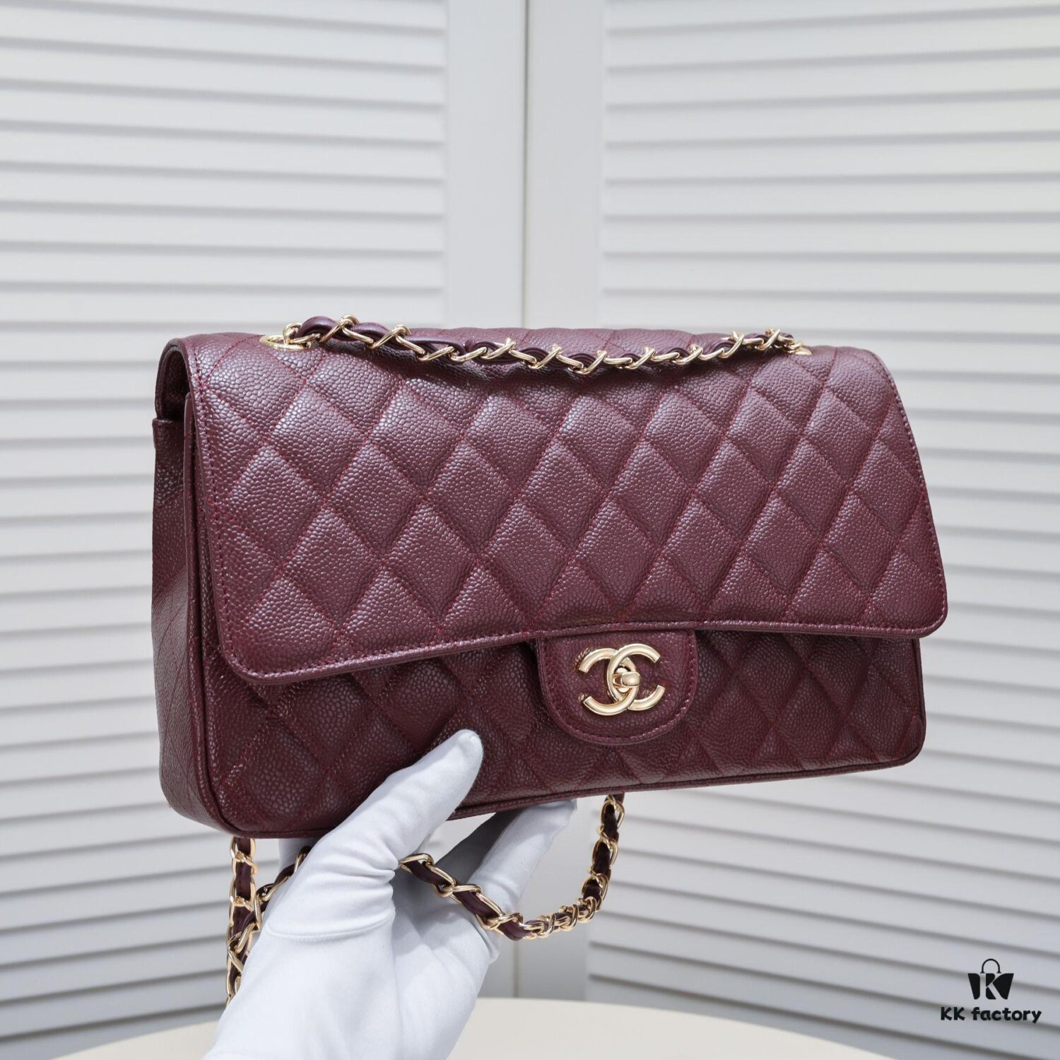 69304a3bf09edb6de4c4e2ca Burgundy Red Chanel Classic Century Bag, Exquisite Craftsmanship with Imported Caviar Calfskin and Authentic Hardware, Quilted Design, Soft Shape, Size: 30X18X8cm, Model No. 1113