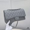 69304a41f09edb6de4c4e2d2 Gray Chanel Classic Flap Bag, Century Iconic Style, Premium Imported Caviar Leather with Authentic Hardware