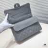 69304a41f09edb6de4c4e2d3 Gray Chanel Classic Flap Bag, Century Iconic Style, Premium Imported Caviar Leather with Authentic Hardware