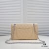 Beige Chanel Classic Bag, Century Iconic Style, Made with Precision Craftsmanship, Imported Caviar Calfskin with Original Hardware, Quilted Pattern Fullness, Perfect Soft Silhouette
