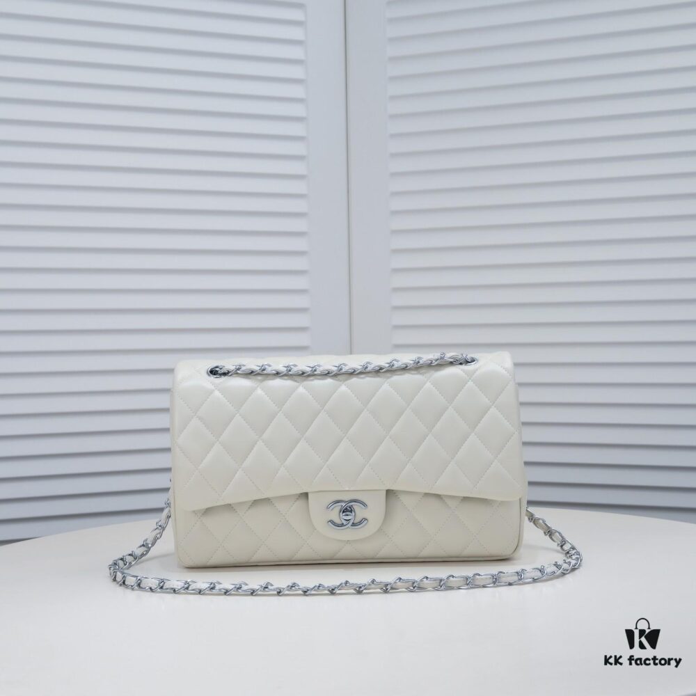 69304a51f09edb6de4c4e2e6 Beige Chanel Classic Century Style, Exquisitely Crafted with Imported Lambskin and Authentic Hardware, Quilted Design with Perfect Soft Silhouette
