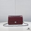 69304a57f09edb6de4c4e2ec Burgundy Red Chanel Classic Lambskin Crossbody Bag with Original Hardware