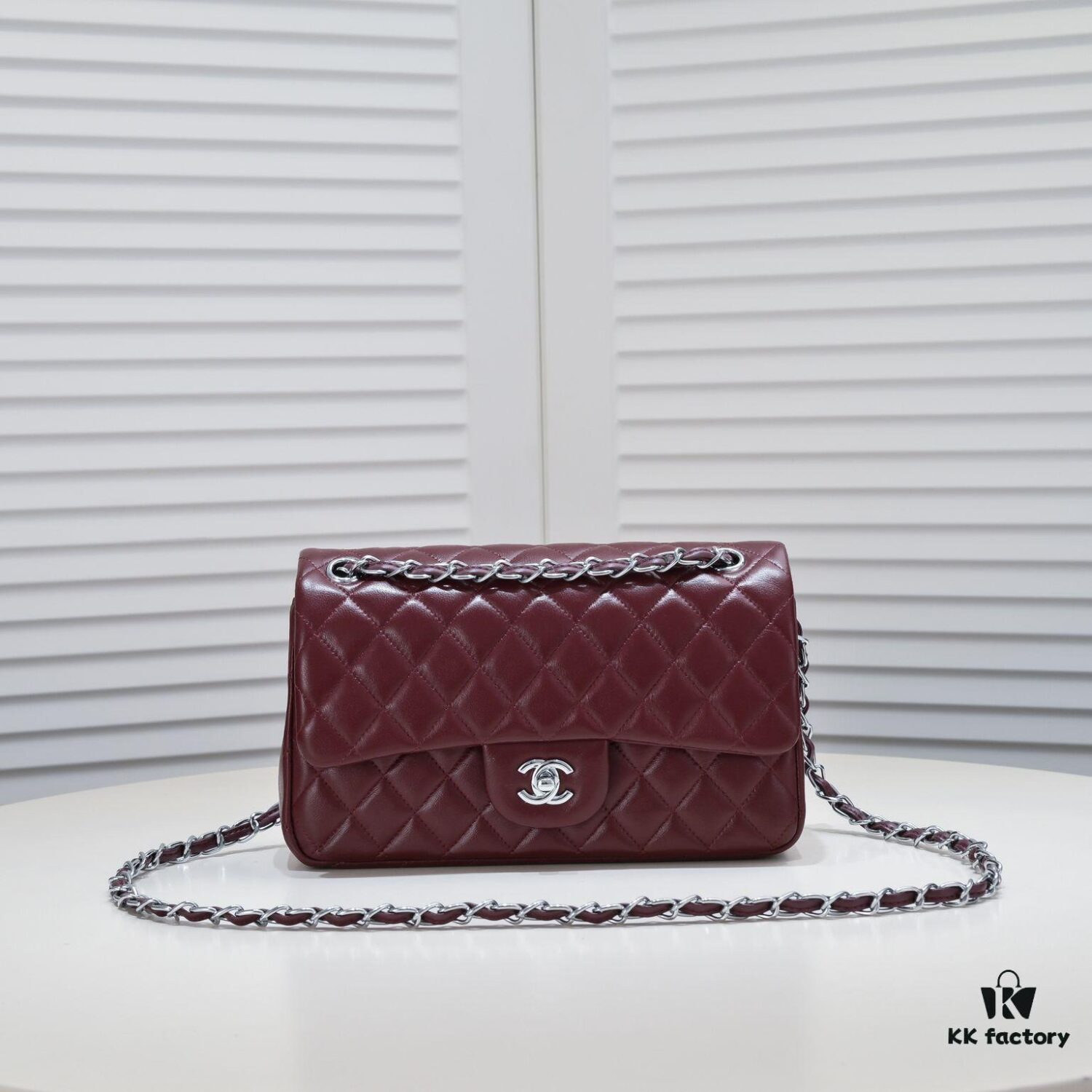 69304a57f09edb6de4c4e2ec Burgundy Red Chanel Classic Lambskin Crossbody Bag with Original Hardware