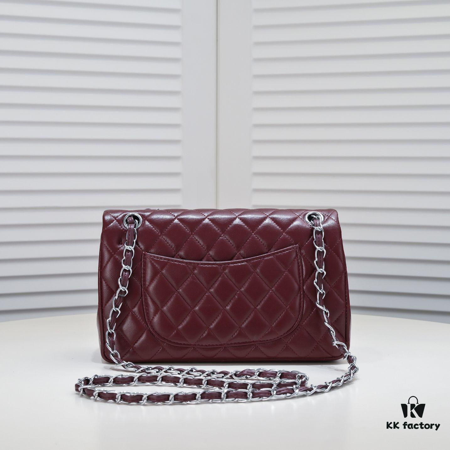 69304a58f09edb6de4c4e2ee Burgundy Red Chanel Classic Lambskin Crossbody Bag with Original Hardware