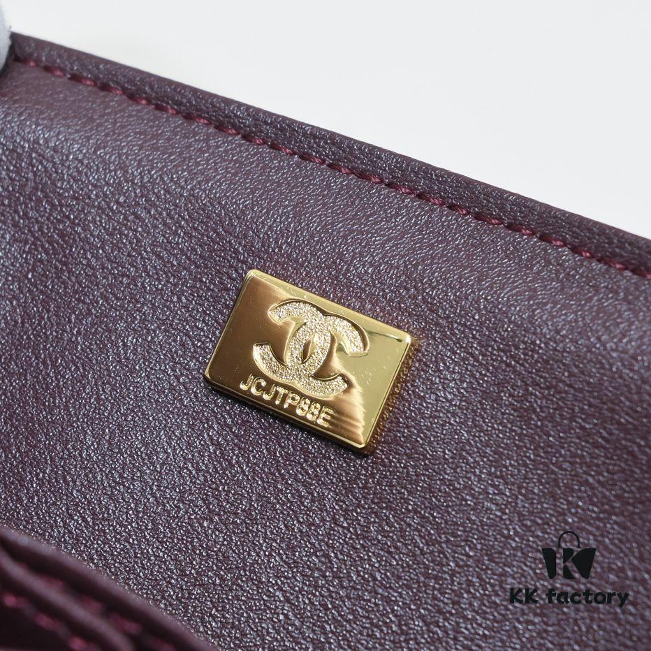69304a5af09edb6de4c4e2f2 Burgundy Red Chanel Classic Century Bag, Exquisite Craftsmanship with Imported Caviar Calfskin and Authentic Hardware, Quilted Design, Soft Shape, Size: 30X18X8cm, Model No. 1113