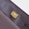 69304a62f09edb6de4c4e300 Burgundy Red Chanel CF2.55, Ultimate Masterpiece in Exotic Caviar-Grained Calfskin with Genuine 18K Gold Hardware