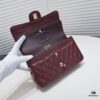 69304a63f09edb6de4c4e301 Burgundy Red Chanel CF2.55, Ultimate Masterpiece in Exotic Caviar-Grained Calfskin with Genuine 18K Gold Hardware