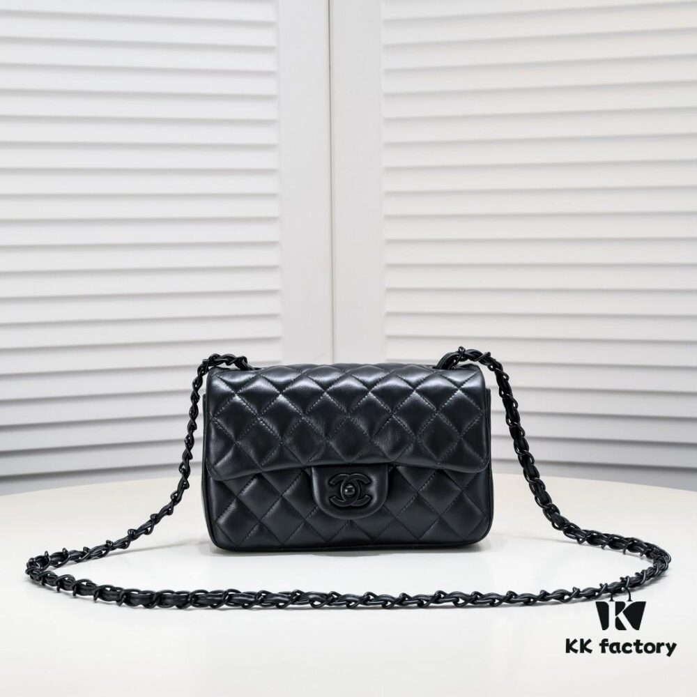 69304a66f09edb6de4c4e305 Black Button CF Style Versatile Lamb Leather Bag 🌹 Chanel-Inspired Timeless Classic - Elegant and Refined, Favorite Among Sophisticated Women