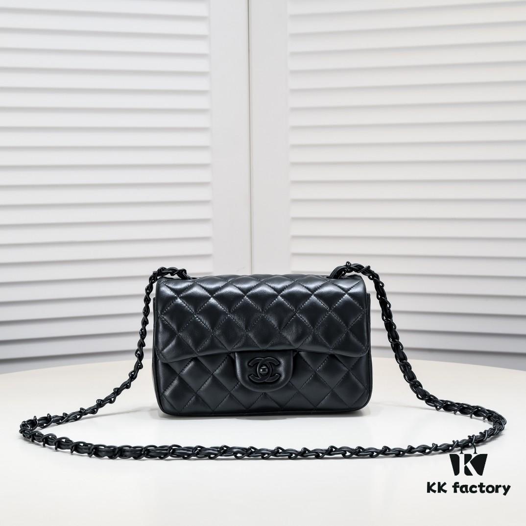 69304a66f09edb6de4c4e305 Black Button CF Style Versatile Lamb Leather Bag 🌹 Chanel-Inspired Timeless Classic - Elegant and Refined, Favorite Among Sophisticated Women