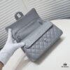 69304a66f09edb6de4c4e306 Gray Chanel Classic Lambskin Crossbody Bag with Red Interior, Summer Style 25.5*16*6.5 cm