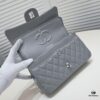 69304a67f09edb6de4c4e307 Gray Chanel Classic Lambskin Crossbody Bag with Red Interior, Summer Style 25.5*16*6.5 cm