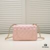 69304a82f09edb6de4c4e32f Pink CF Classic Style Soft Lambskin Handbag 🌹 Chanel 💃🏻 Elegant and Timeless Design, Favored by Sophisticated Women