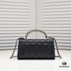 Chanel Kelly Long Handle Bag in Black Calfskin