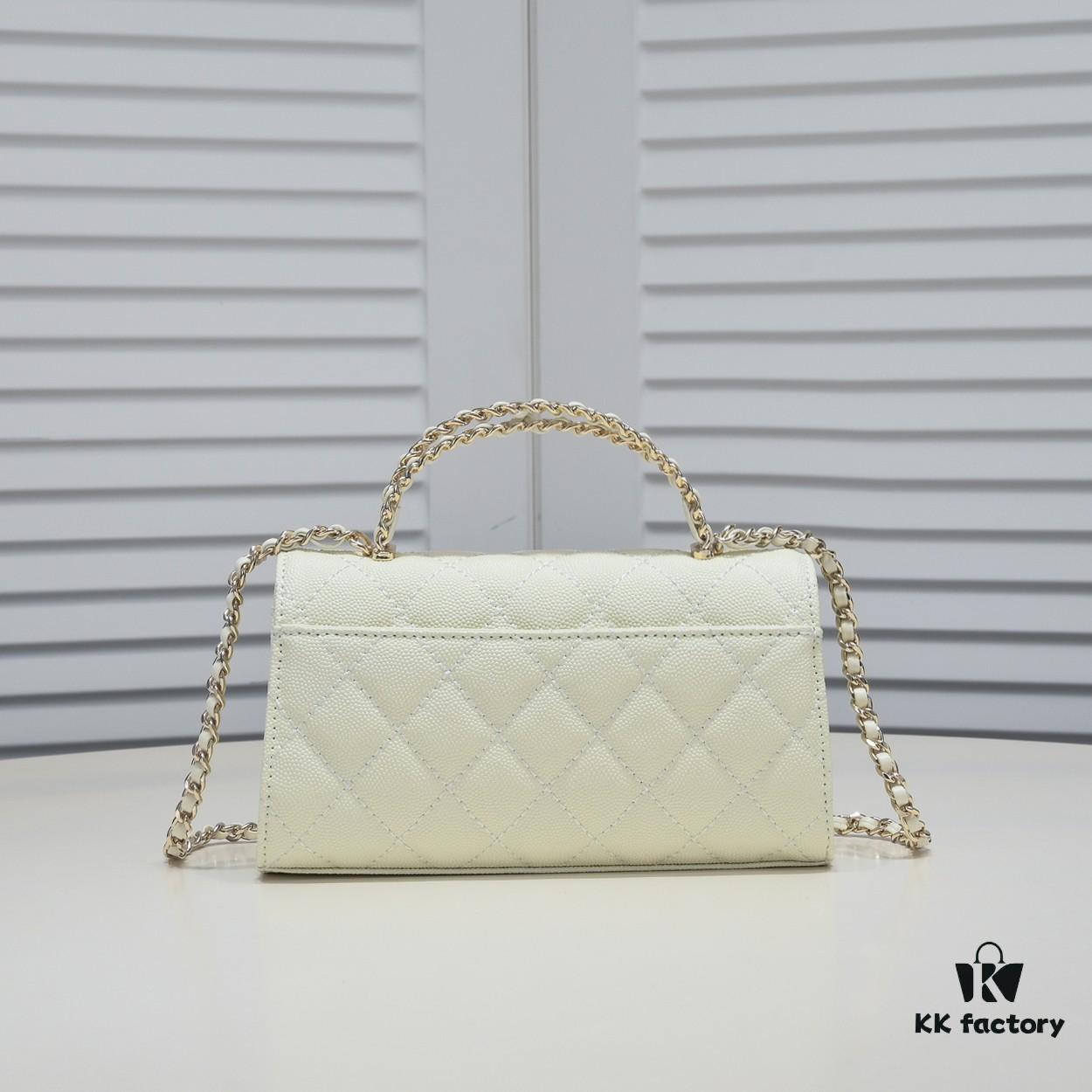 Chanel Kelly Long Handle Bag in Black Calfskin