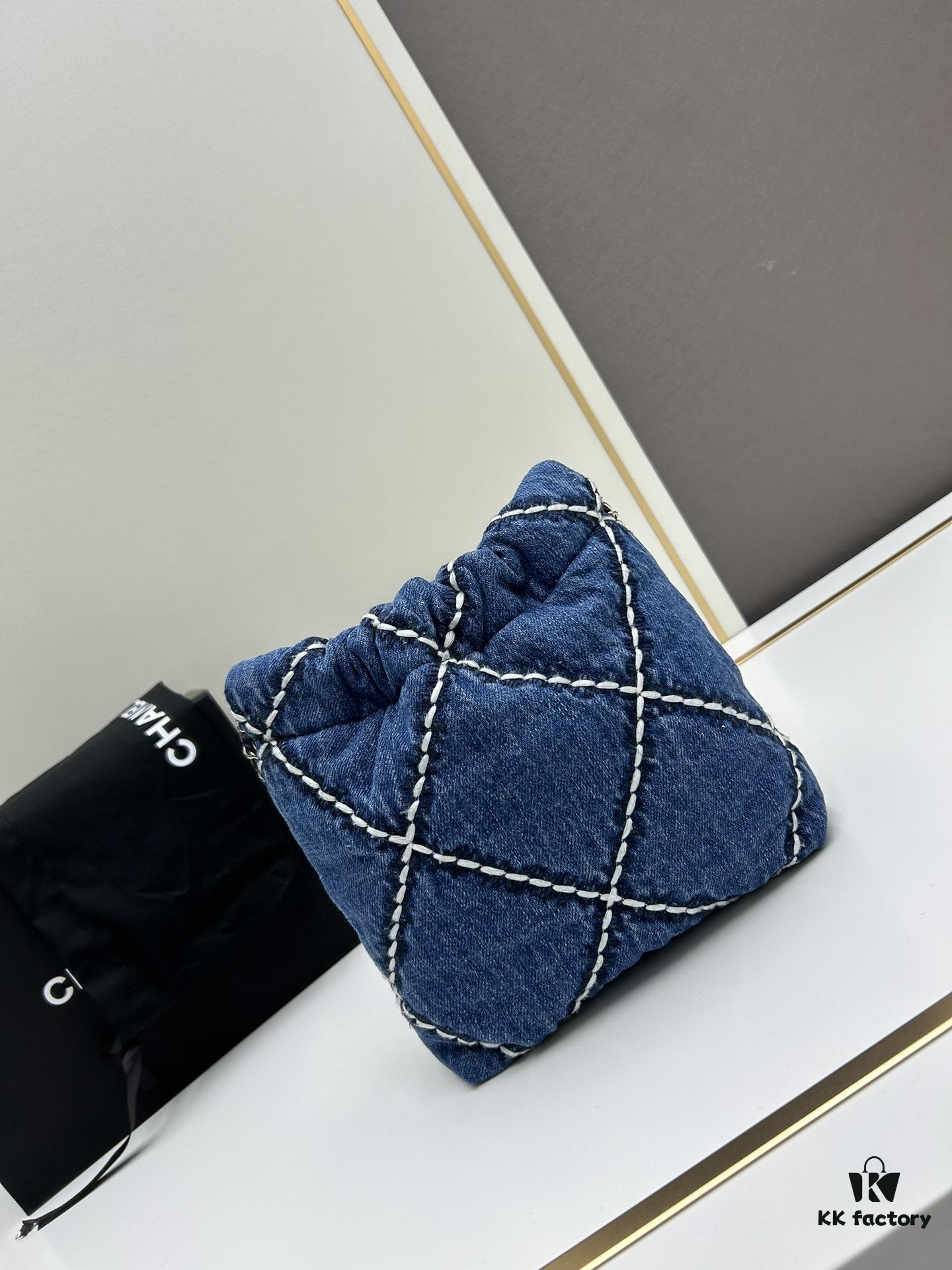 69304aa0f09edb6de4c4e359 Upgraded Mini Number 🌟🌟🌟 Chanel 24s New Mini Denim Trash Bag Cute and Cool