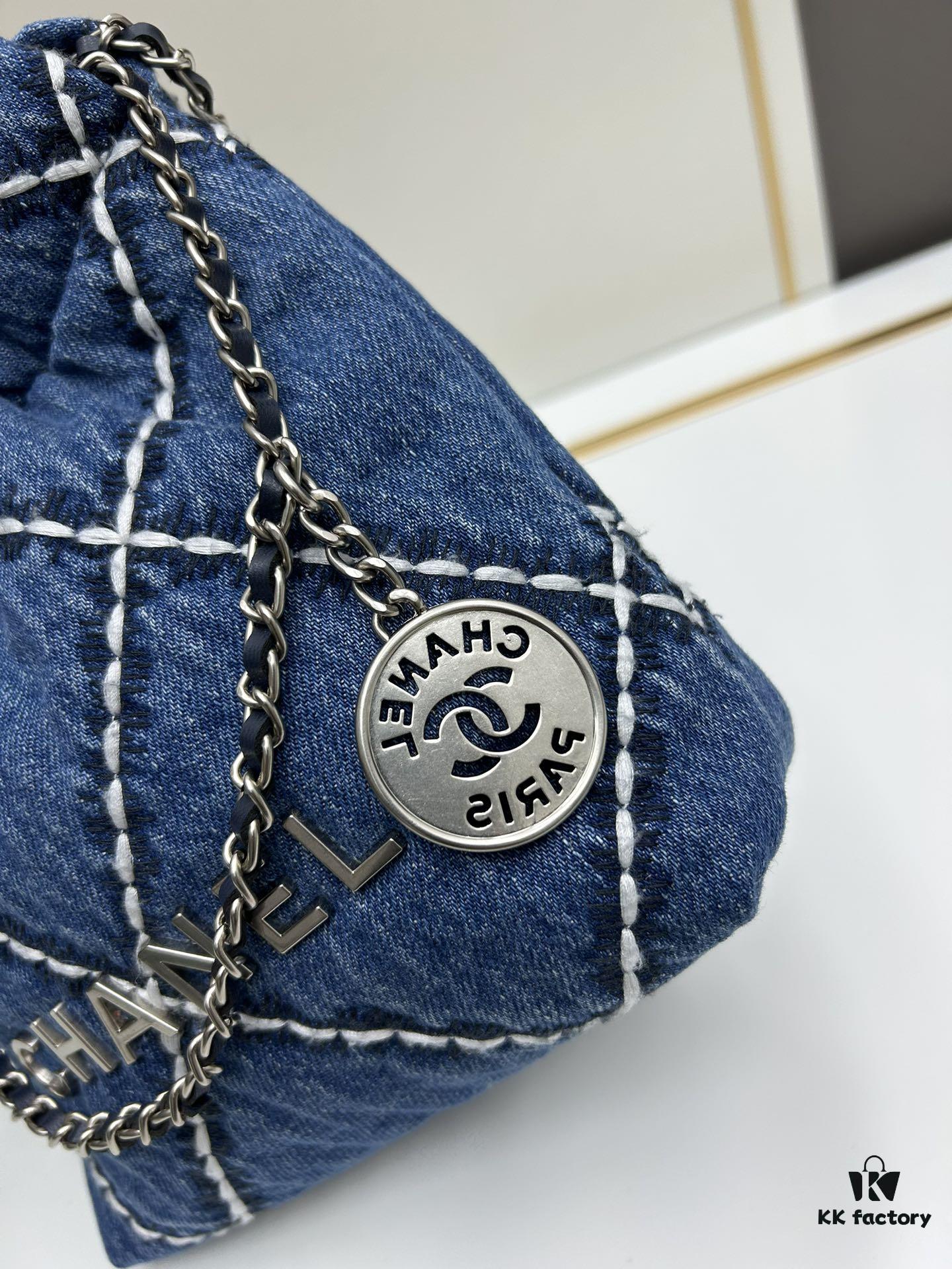 69304aa4f09edb6de4c4e35d Upgraded Mini Number 🌟🌟🌟 Chanel 24s New Mini Denim Trash Bag Cute and Cool