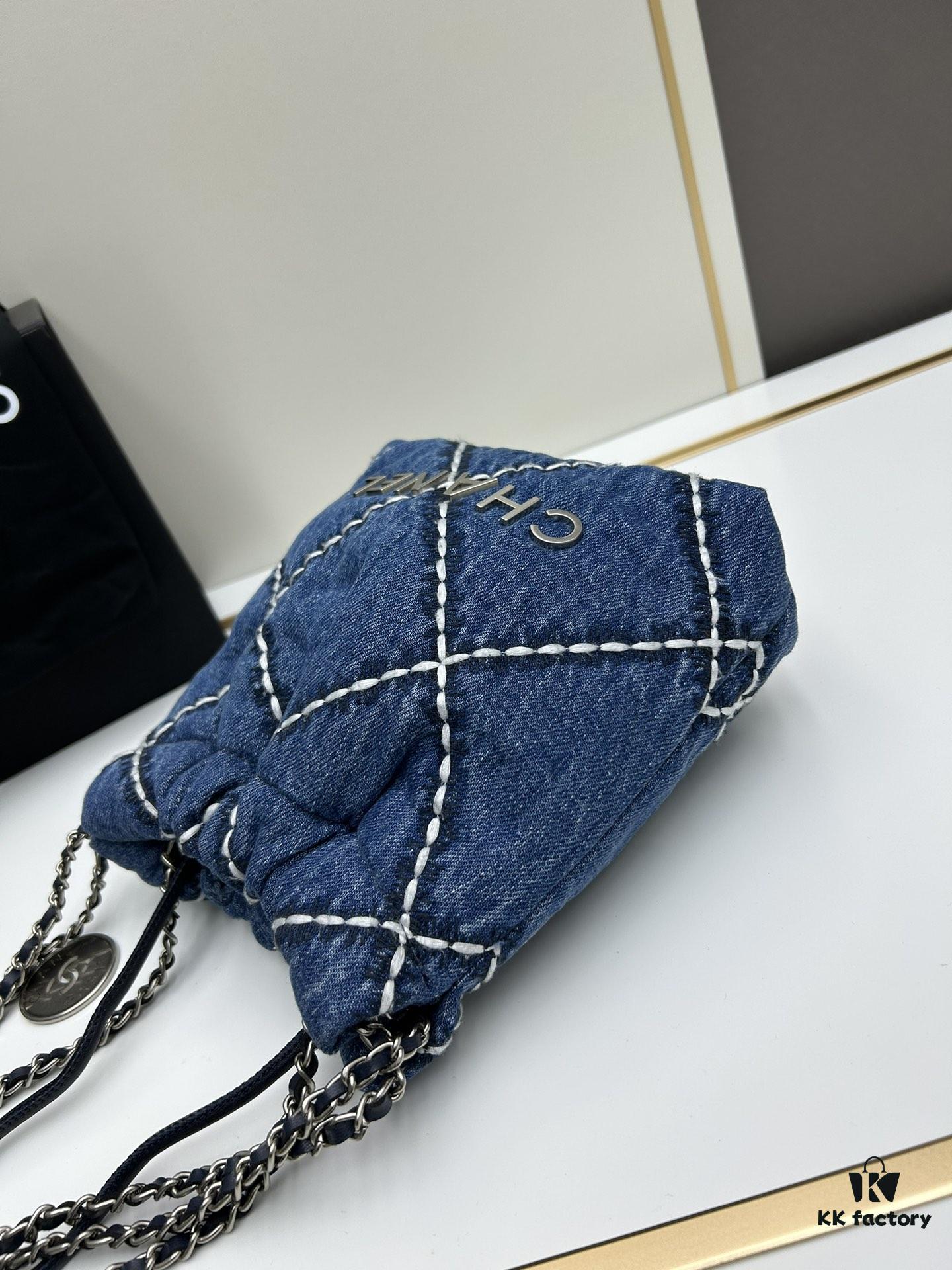 69304aa7f09edb6de4c4e363 Upgraded Mini Number 🌟🌟🌟 Chanel 24s New Mini Denim Trash Bag Cute and Cool
