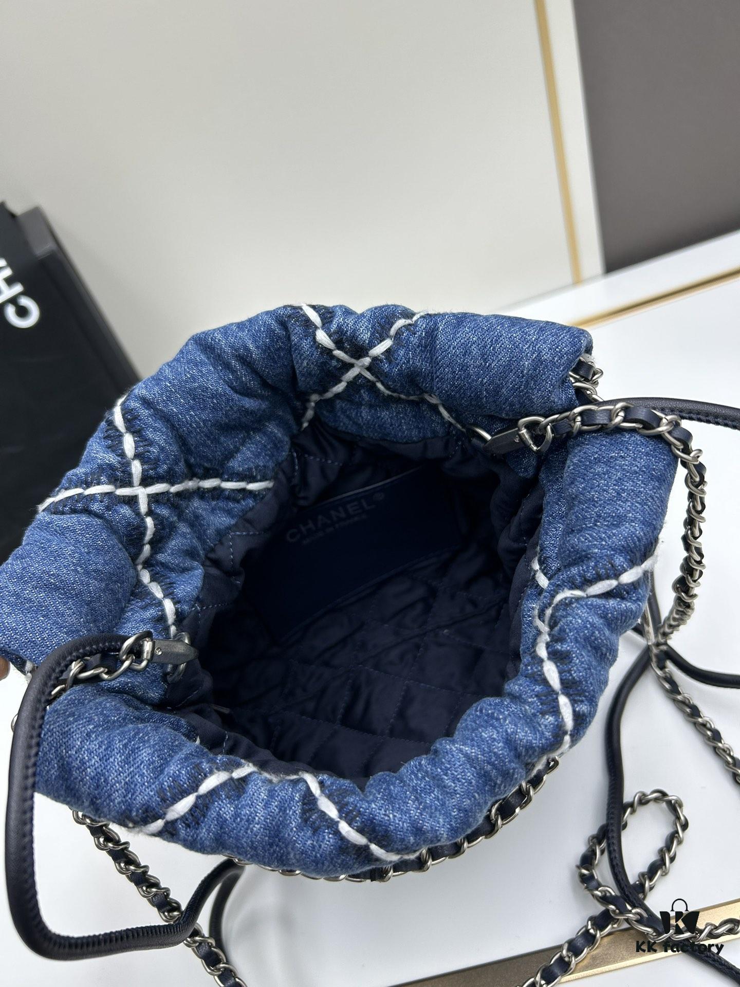 69304aa8f09edb6de4c4e366 Upgraded Mini Number 🌟🌟🌟 Chanel 24s New Mini Denim Trash Bag Cute and Cool