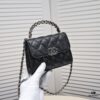 69304ac1f09edb6de4c4e38b Chanel Black Kelly Long Handle Bag, 23p, Model 9100, Calfskin Leather, Size 15x6x10cm