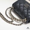 69304ac6f09edb6de4c4e394 Chanel Black Kelly Long Handle Bag, 23p, Model 9100, Calfskin Leather, Size 15x6x10cm