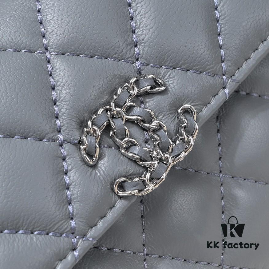 69304acbf09edb6de4c4e39d Small Chanel Kelly Bag in Black Lamb Leather with Long Handle