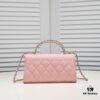 69304acdf09edb6de4c4e3a1 Chanel Black Kelly Bag with Long Handle, 19x10x4.5cm, Calfskin Leather